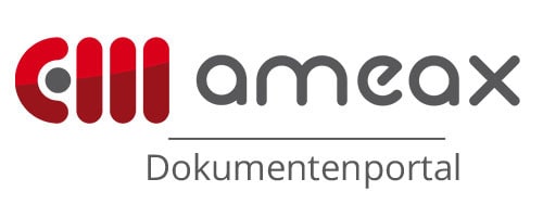 Screenshot Logo ameax Dokumentenportal
