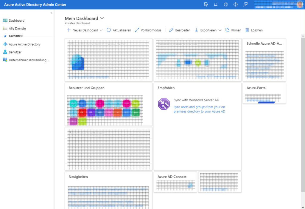 Screenshot Abbildung Dashboard