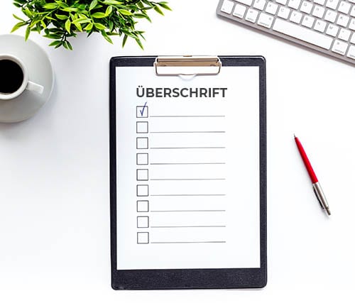 Mehr über den Artikel erfahren Überschriften und Checklisten